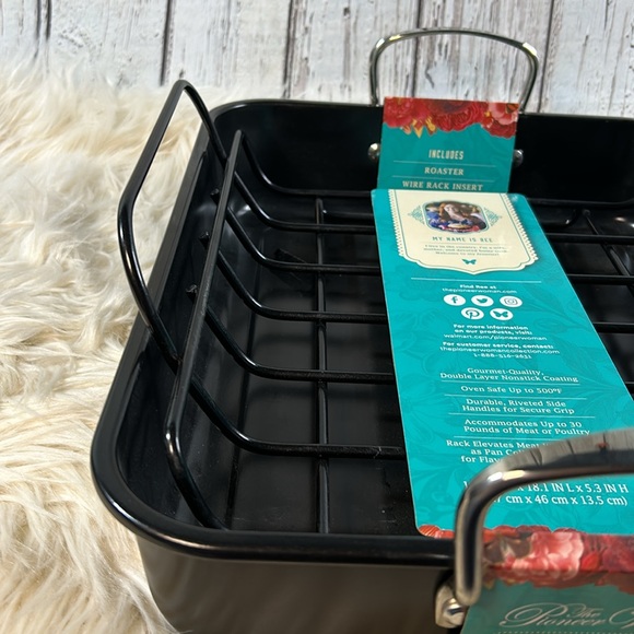 The Pioneer Woman Timeless Nonstick Roaster w/ Rack Insert - Picture 6 of 9